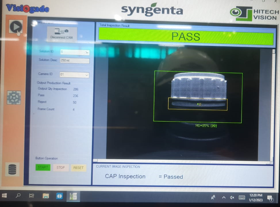 Mesin Inspeksi Caps - PT Syngenta Indonesia